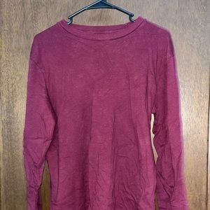 Maroon long sleeve tee